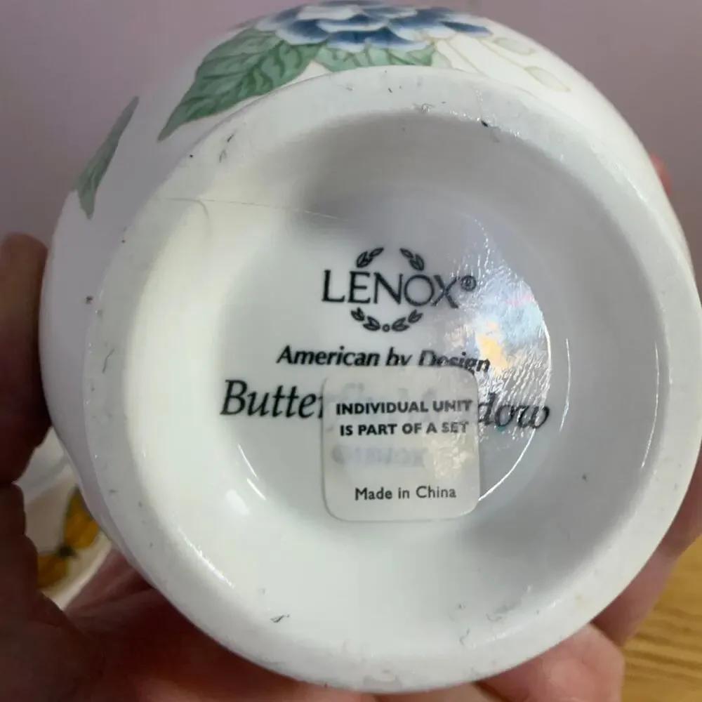 Lenox Butterfly Meadow 3 Pc Tea Set Teapot Creamer Sugar Bowl Floral